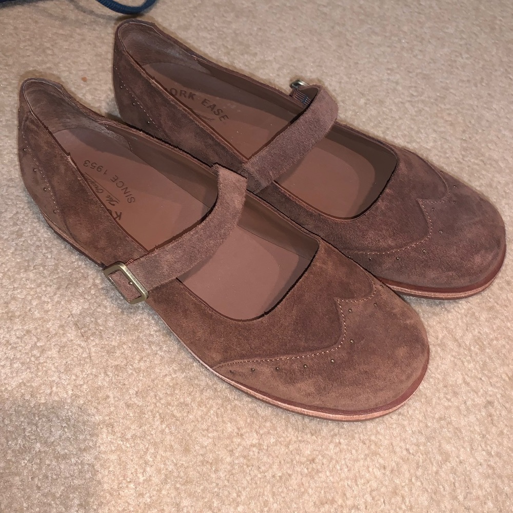 Brown suede Mary Janes!
